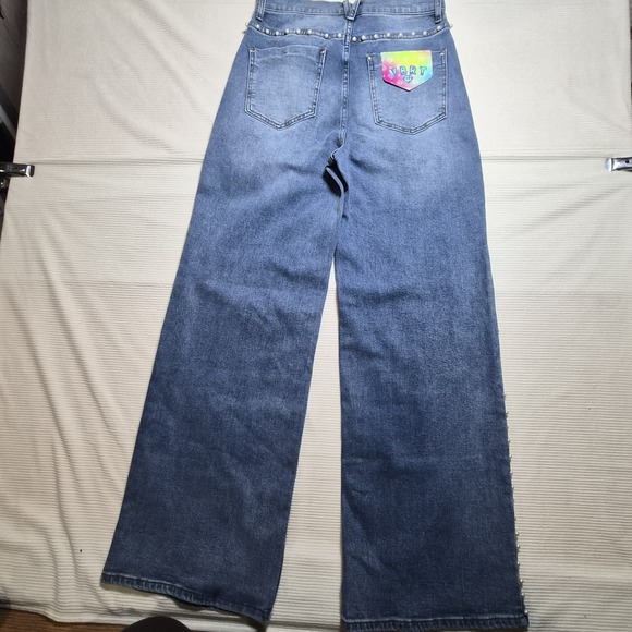 VBRT Pearl Stud High Rise Wide Leg Jeans 11/29 NWT - Picture 11 of 13